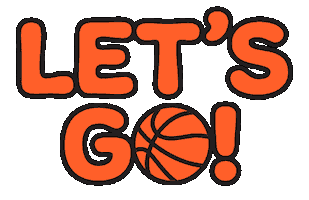 Lets Go Basketball Sticker
