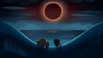#puffin #rock #puffinrock #friends #solar #eclipse GIF by Puffin Rock