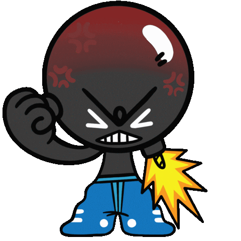 Angry Cartoon Sticker