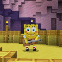 Rock Out Spongebob Squarepants GIF by Minecraft