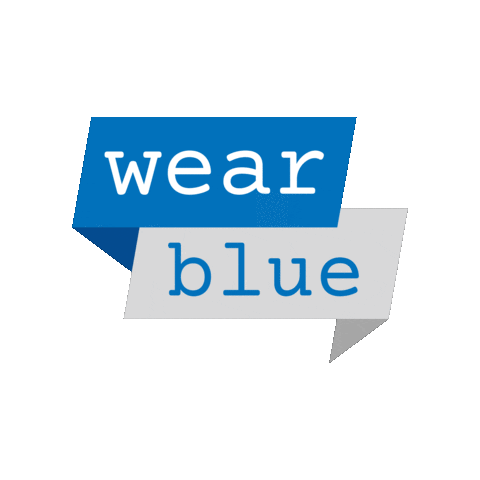 wear blue Sticker