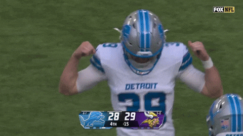 Animated Detroit Lions logo with roaring lion