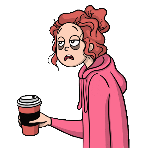 Tired Coffee Sticker