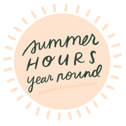 Summer Hours Salon Sticker