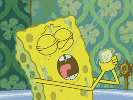 spongebob squarepants shower GIF