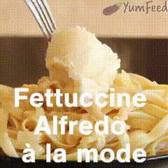 Fettuccine Alfredo Cooking GIF