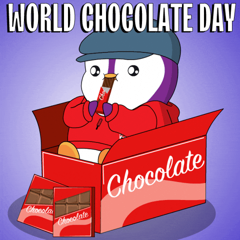 Hungry Chocolate Bar GIF by Pudgy Penguins