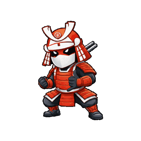 Bjj Samurai Sticker by TopBrother