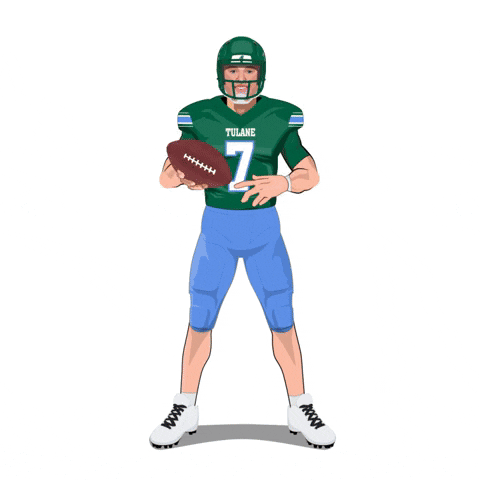 Green Wave Football GIF by SportsManias
