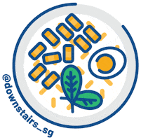 Hungry Good Food Sticker by downstairs_sg