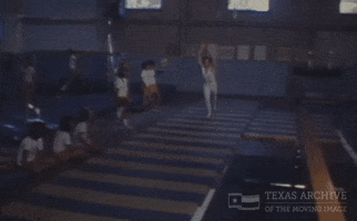 Gym Flipping GIF by Texas Archive of the Moving Image