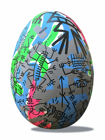 poscacoloring graffiti eggs artiste posca GIF