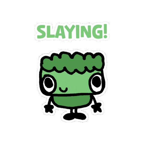 Bold Slaying Typography Sticker Sticker by The Pals Universe
