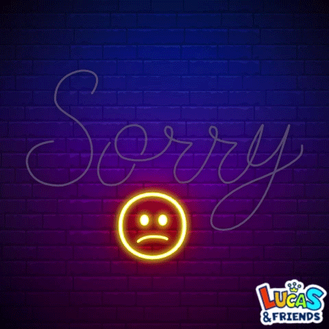 Im Sorry GIF by Lucas and Friends by RV AppStudios