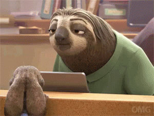  happy surprised sloth zootopia excitement GIF