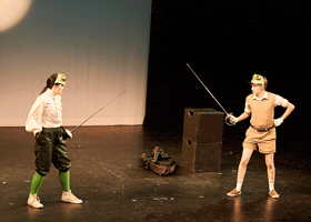 Sword Fighting Frog GIF by wade.photo