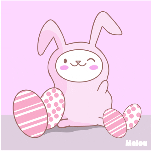 Easter Bunny Pink GIF