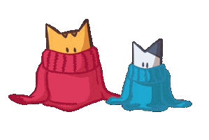 Cat Winter Sticker