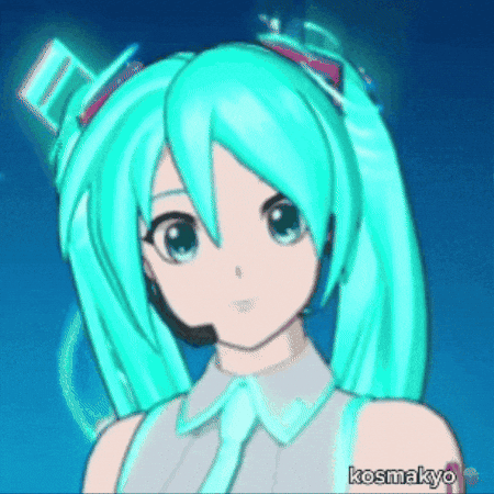 Hatsune Miku Running GIF