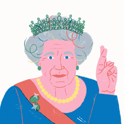 Queen Elizabeth GIF by holasoyka