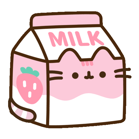 Refreshing Strawberry Milk Sticker by Pusheen