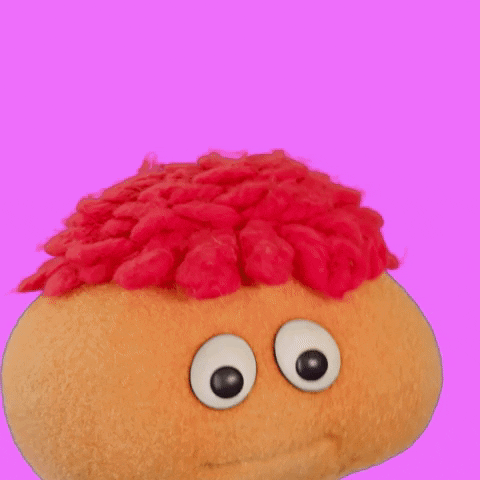 Video gif. Gerbert the Puppet sighs and says, "Whatever."