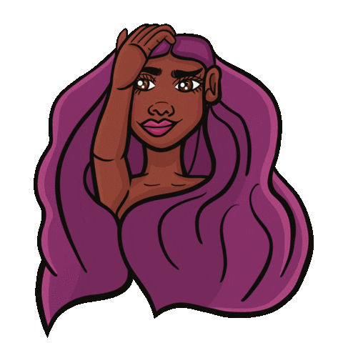 Black Girl Hair Sticker by JellaCreative