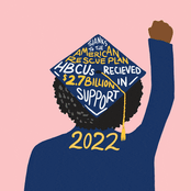 "Thanks to the American Rescue Plan, HBCUs received 2.7 Billion in support", text on a graduation cap.