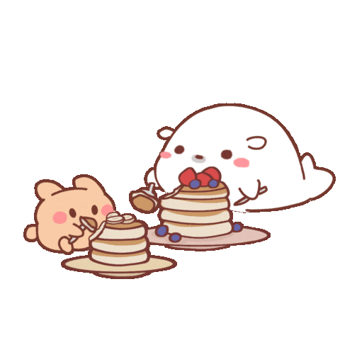 Breakfast Eating Sticker