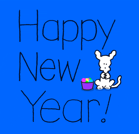 New Year GIF by Chippy the Dog - Find & Share on GIPHY