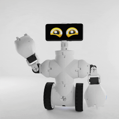 Shape Robotics hi face bye hey GIF