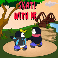 skateboard couple gif