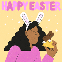 Easter Bunny Chocolate GIF by Hello All