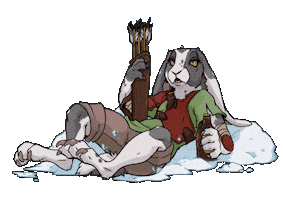 Drunk Rabbit Sticker