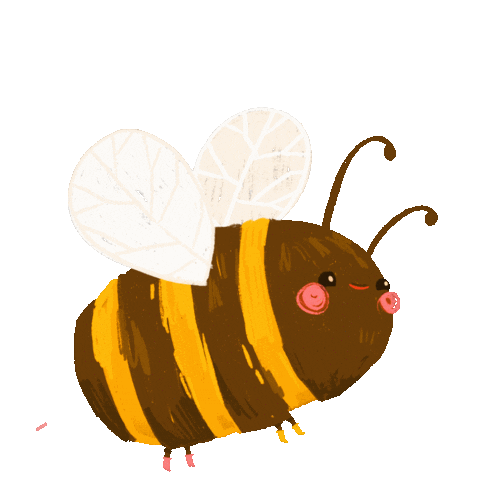 Happy Bumble Bee Sticker by polnemaki