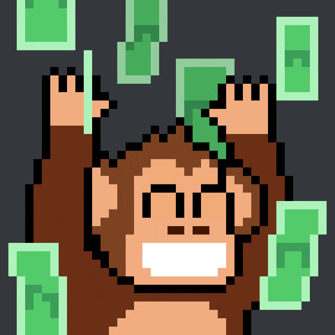 Happy Make It Rain GIF by Chimpers