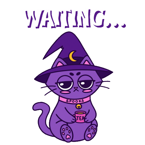 Tired Hurry Up Sticker by Spooks the Cat