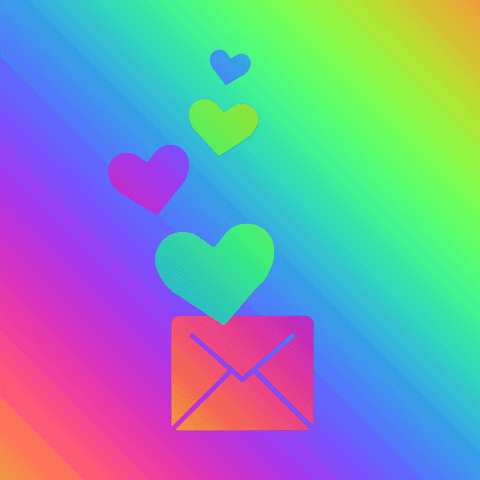 wiko_glitch love rainbow colorful valentine GIF