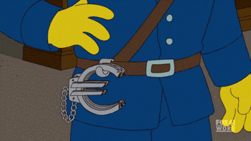 the simpsons handcuffs GIF