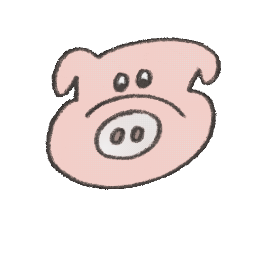 Happy Pig Sticker by Ado