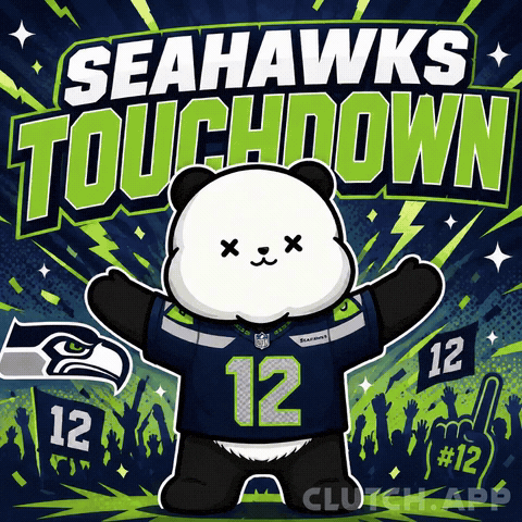 Scoring Seattle Seahawks GIF by Kanpai Pandas