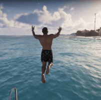 Beach Swimming GIF