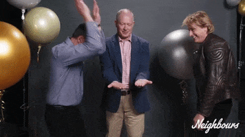 Paul Robinson Party GIF by Neighbours (Official TV Show account)