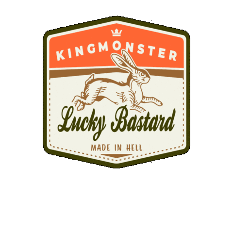 Rabbit Biker Sticker by kingmonster