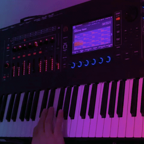 narfsounds keyboard synth roland fantom GIF