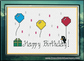 Celebrate Happy Birthday GIF by Cross Stitch Sanctuary