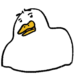 Bird Duck Sticker by Goose Tang