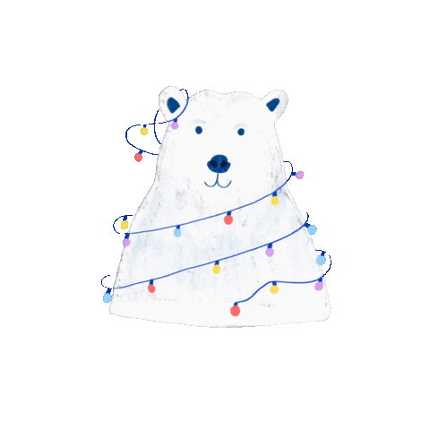 Polar Bear Christmas Sticker