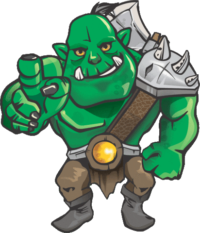 orc's cave Sticker