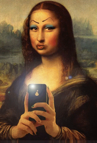 Mona Lisa Art GIF by Jean Scuderi